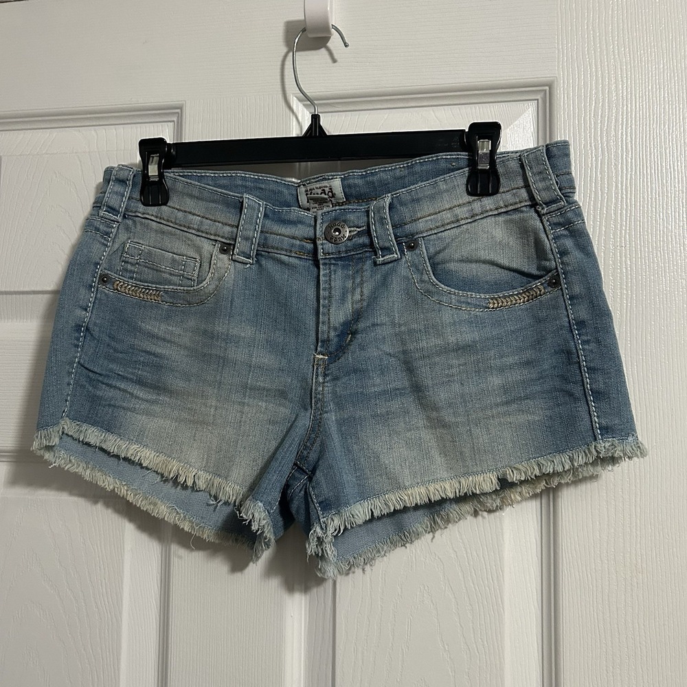 Vintage Mudd Y2K Frayed Raw Hem Denim Cutoff Shorts - Size 11